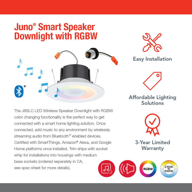 Wireless speaker recessed deals lights